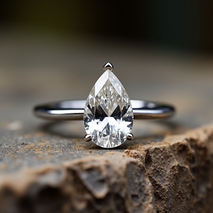 Anillo de Compromiso Solitario de Diamante Natural, Baguette de Oro Sólido de 18K, Joyería Fina de Lujo Personalizada de Alto Quilates, Chapado en Rodio para Fiesta - Product Image 4