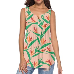 Vente en gros design personnalisé sublimation imprimé manches courtes entraînement sport femmes yoga débardeurs respirant 2025 personnalisé - Product Image 3