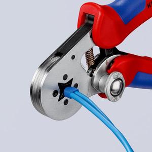 Knipex <b>Wire</b> Crimpers Coated Two-Component Chromed Material Pliers with Automatic Adjustment Lateral Crimping for Bush Terminals - Product Image 4