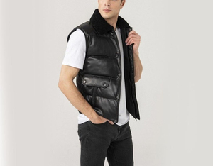 Nouveau design gilet matelassé léger sans manches personnalisé gilet bouffant décontracté hommes gilet en duvet pour hommes conception personnalisée et Logo OEM - Product Image 6
