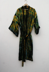 Kimono de algodón Tie & Dye, Albornoz Lounge Wear | Ropa de noche Robe Kimono Robe Beach cover up | Regalo para dama de honor - Product Image 3