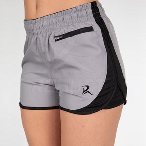 Women's High <b>Waist</b> Breathable Quick-Dry Skinny Fit Workout Shorts with Logo Decoration for Gym Yoga & Running Wholesale Supply - Product Image 6