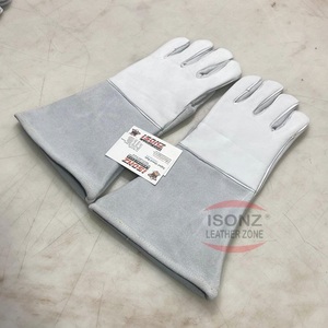 Guantes de Soldadura ISONZ de 14 Pulgadas, de Cuero Vacuno, Protección para Manos, Resistentes al Calor y a Impactos, Sin Silicona, Venta al Por Mayor - Product Image 5