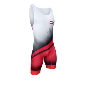 Vente en gros Logo personnalisé Adult Wrestling Singlets pour hommes Plus Size Sport Set Sublimation Printing Spandex/Cotton 220g - Product Image 1