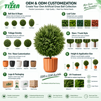 Plante Artificielle en Pot de 45 cm, Fausses Herbes, Topiaire, Pot Orange, Feuilles en PE, Résistante aux UV, Moderne, Intérieur/Extérieur, Salon