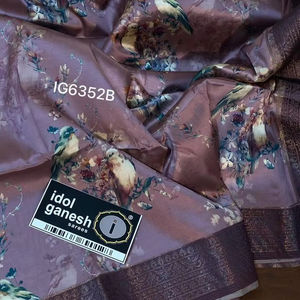 ส่าหรีผ้าไหมที่สวยงามสำหรับงานปาร์ตี้ที่มีการทอผ้า Jari ที่สวยงาม - Product Image 1