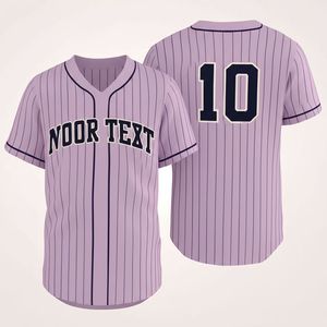 Wholesale Sublimated Vintage Stripe Baseball Shirt Uniform Sublimation Youth Custom Softball Wear Baseball Jerseys - Product Image 2
