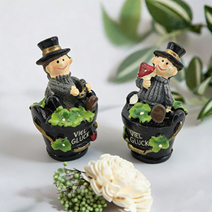 Mini Escoba de Chimenea Alemana de <span class=keywords><strong>la</strong></span> <span class=keywords><strong>Suerte</strong></span> con Adorno de Hongo y Trébol, Regalo de Buena <span class=keywords><strong>Suerte</strong></span> para el Hogar - Product Image 1