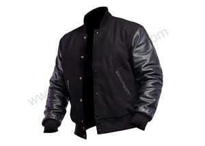 2025 Logo personnalisé université veste manches en cuir broderie noir Couple collège Baseball hommes veste Letterman Varisty vestes - Product Image 4