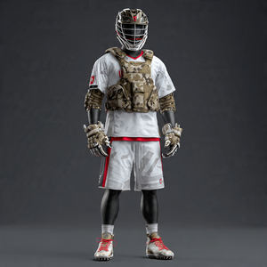 Uniforme de Lacrosse de Alta Calidad, Personalizado por Sublimación, Conjunto de Camiseta y Pantalones Cortos de Entrenamiento de Lacrosse, 100% Poliéster, Traje de Lacrosse Estampado - Product Image 2