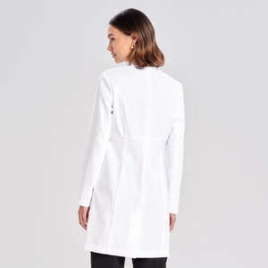 Bata de Laboratorio de Tela Ligera y Transpirable para Médico o Enfermera, Uniforme Blanco Simple para Unisex, Diseño Básico y Elegante - Product Image 5