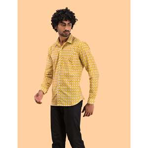 Camisa Casual de Algodón con Estampado Floral para Hombre, con Mangas Largas y Cuello Alto, 100% Transpirable, Tela Popelina y Oxford, ODM OEM - Product Image 3