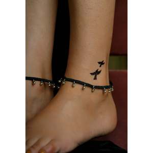 สร้อยข้อเท้าเงินแท้ 925 พร้อมดีไซน์โบฮีเมียนแบบศาสนา ประดับด้วยด้ายนาซาคาต กุนกรู ลายโซ่ระฆังรูปผีเสื้อ สร้อยข้อเท้านาซาบัตตู - Product Image 2