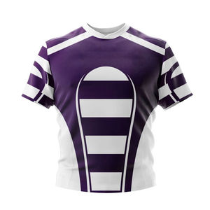 Uniforme de Rugby de Verano de Talla Grande Personalizado de Alta Calidad, 100% Poliéster, Diseño Sublimado con Logotipo, Transpirable, de Secado Rápido y Colorido - Product Image 4
