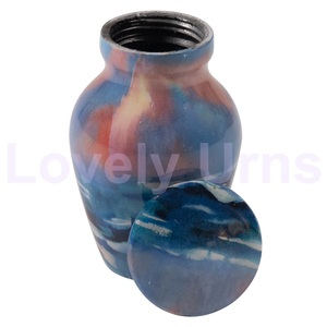 Vagues Petite Mini Urnes Souvenirs en Aluminium Boîte en Velours Gratuite - Product Image 2