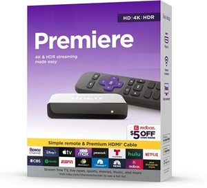 Los más nuevos reproductores multimedia de streaming Roku Premiere 3920RW HD/4K/HDR en caja. - Product Image 1