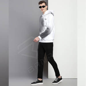 Alta calidad de encargo sólido invierno 100% algodón sudadera térmica hombres pulóver sudaderas con capucha para la venta en línea - Product Image 3