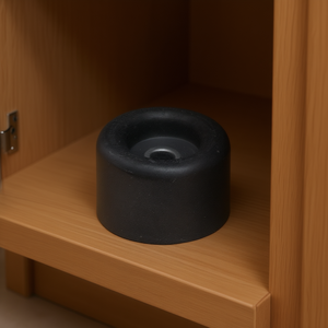 Pack of 50 <b>Grey</b> Rubber Door Buffer 40 mm with 25 mm Height Doweled Mounting for <b>Cabinets</b> <b>Cabinet</b> Organizers - Product Image 3