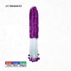 <b>Artificial</b> <b>Flower</b> Garland with plastic edges AFF-Garland-4.3 Price Rs.1600/10pcs - Product Image 1