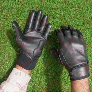 Gants de frappe de baseball et de softball en cuir de vache véritable 100% personnalisables, durables et professionnels, avec sangle rouge réglable - Product Image 5