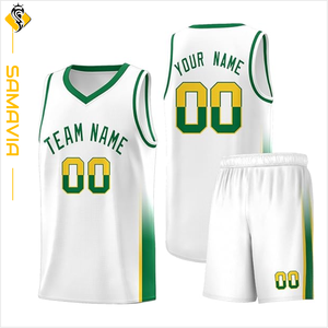 Ensemble de maillots de basket-ball réversibles OEM avec impression de logo personnalisé uniforme d'équipe pour adultes jeunes entraînement sportif - Product Image 2