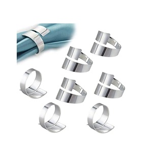 Anillo de acero inoxidable para servilletas, anillo para servilletas de diseño moderno, precio asequible, nuevo - Product Image 6