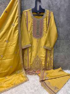 Tendance Mode Déclaration Femmes Pakistanais Vêtements Salwar Kameez Costume Ensemble pour Mariage et Fête Porter au Meilleur Prix - Product Image 6