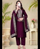 Salwar Kameez pakistanais Sonia pour femmes, robes prêtes à porter, ensembles pour filles, enfants et femmes, style vintage, longueur ras du sol, en lin crêpe, coupe trapèze, naturel