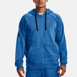 Zipper 100% Cotton Fleece Plain Hoody Jacket Men Sports Full Zip up Gym Hoodies Jacket Wholesale Price Zipper Jackets - Product Image 1