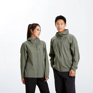 Veste coupe-vent unisexe polyvalente à capuche, technologie 3-en-1, imperméable, anti-taches d'huile, respirante, fermeture éclair sur le devant, logo, pour les promenades en ville - Product Image 3