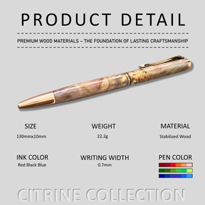 Promotional Luxury Stabilized Wood <b>Pens</b> Ballpoint <b>Pen</b> with Custom Logo Engraved <b>Stylus</b> Unique Burl <b>Pen</b> - Product Image 2
