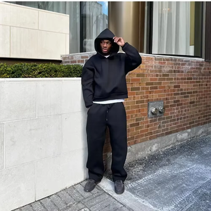 500GSM Heavyweight 100% Cotton French Terry Sweats Sets <b>Hoodie</b> Jogger Sweatshirt Sweatpants and <b>Hoodie</b> Set Sweatsuit <b>Men</b> - Product Image 4