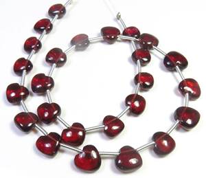 พลอยแดงแอฟริกันแท้ 100% รูปหัวใจ แกะสลัก 25 เม็ด ขนาด 7.5-9 มม. เรียบเนียน คุณภาพสูง หินพลอยหลวมจากโมซัมบิก - Product Image 3