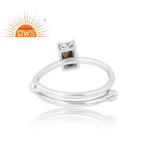 แหวนพลอยไพไรต์ธรรมชาติทำจากเงินสเตอร์ลิง925เครื่องประดับสำหรับผู้หญิงของขวัญแบบสั่งทำ - Product Image 2