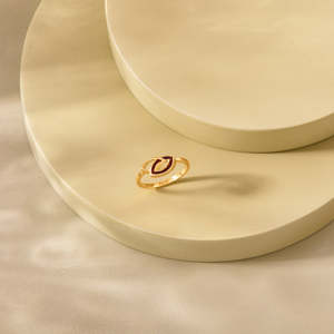 Gold Plated <b>Stainless</b> <b>Steel</b> Cluster <b>Ring</b> for Girls - Product Image 1