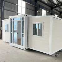 Maison conteneur modulaire préfabriquée à double pente, extensible, design moderne pour l'hébergement touristique, garantie 1 an