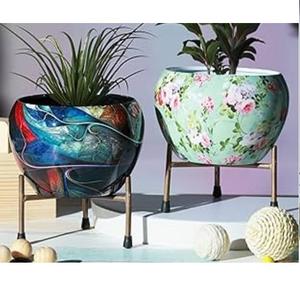 Juego de 2 Macetas Metálicas para Flores, Decoración de Bodas y Navidad, Estilo Único, Venta Caliente - Product Image 1