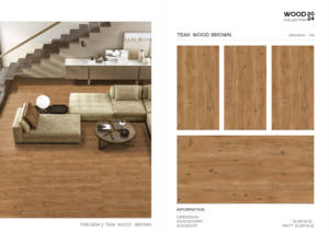 Madera de teca marfil mate antideslizante 600x1200mm Estilo madera porcelana cerámica azulejo moderno piso pared azulejos - Product Image 5