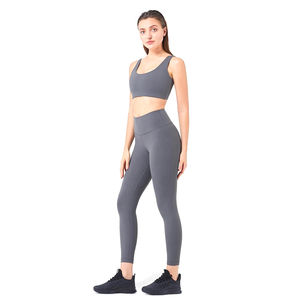 Meilleurs ensembles d'entraînement personnalisés pour femmes, 2 pièces, leggings de yoga taille haute, soutien-gorge de sport, vêtements de sport, y compris les tailles plus grandes - Product Image 4