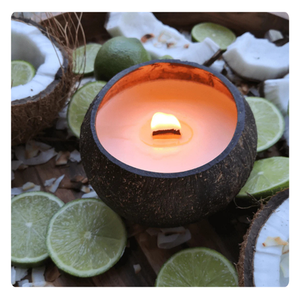 Vela de regalo de aromaterapia de coco con aroma tropical de cera natural - Product Image 2