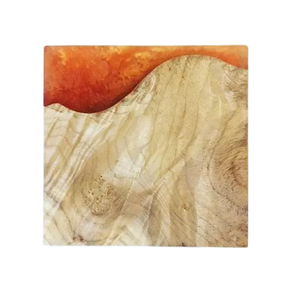 ที่รองแก้วดีไซน์แบบโบราณทำจากไม้และเรซิน,ที่รองแก้วอุปกรณ์บนโต๊ะอาหารแผ่นรองแก้วชา - Product Image 6