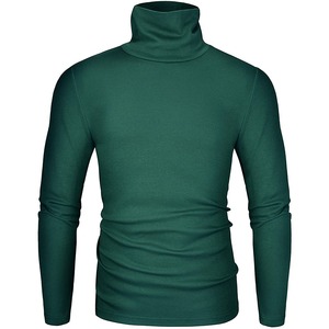 Wholesale Custom Modal <b>Men's</b> High Collar <b>Turtle</b> <b>Neck</b> Underwear Long-sleeved Shirt With <b>Neck</b> Gaiter - Product Image 3
