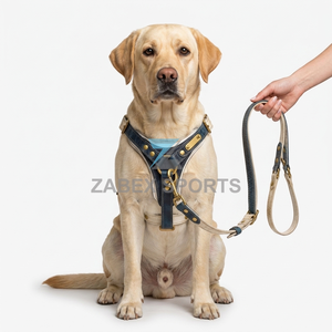 ZABEX SPORTS OEM ODM Adjustable Leather Dog <b>Harness</b> Belt Heavy Duty <b>Pet</b> Chest Strap Metal Hardware Print Fashion Ribbons - Product Image 6