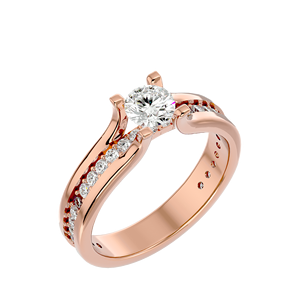 Celia Diamond Solitaire Ring Colección de anillos de diamantes elegantes y lujosos - Product Image 4