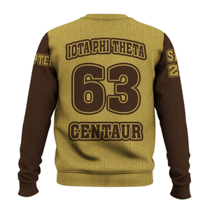 Iota Phi Theta acrylique pull en tricot 1963 Chenille lettre pull grec vie vêtements fraternité vêtements d'hiver - Product Image 3