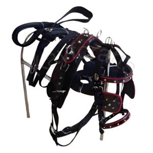 Arnés de Conducción de Nailon Negro Sintético, Ajuste Cómodo Premium para Carreta de un Caballo, Productos para Caballos Elegantes y Duraderos - Product Image 3