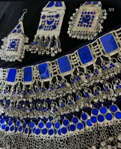 Juego de anillos de acero inoxidable de 6 piezas hecho a mano de diseñador profesional gargantilla Bindi Tikka para ropa tradicional afgana para regalos - Product Image 3