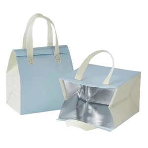 Non-Woven Fabric Food Delivery Bags with Custom Logo Printed Reusable Grocery Takeaway <b>Carrier</b> Bag OEM Supplier - Product Image 5