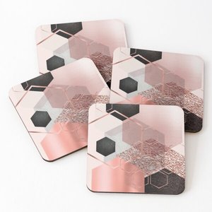 Décoration de la maison sous-verres tapis et tampons émail imprimé écologique MDF Acacia anti-dérapant liège bois sous-verre ensemble chez Star Crafts India - Product Image 2