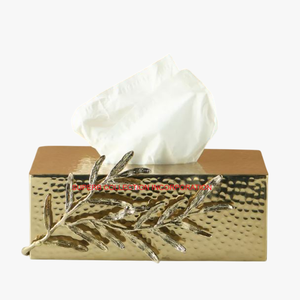 Designer exclusif forme carrée or boîte à mouchoirs en gros maison hôtel Table organisateur de mouchoirs porte-serviettes serviette accessoires - Product Image 6